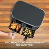 image:imageNinja DZ401 Foodi 10 Quart 6in1 DualZone XL 2Basket Air Fryer with 2 Independent Frying Baskets Match Cook amp Smart Finish to Roast Broil Dehydrate for Quick Easy FamilySized Meals Grey  Air fry roast broil bake reheat dehydrate 2 independent 5 Qt baskets Match Cook IQ Boost8QT  DualZone