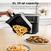 image:imageNinja DZ401 Foodi 10 Quart 6in1 DualZone XL 2Basket Air Fryer with 2 Independent Frying Baskets Match Cook amp Smart Finish to Roast Broil Dehydrate for Quick Easy FamilySized Meals Grey  Air fry roast broil bake reheat dehydrate 2 independent 5 Qt baskets Match Cook IQ Boost10QT  DualZone w probe