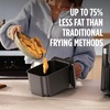 image:imageNinja DZ401 Foodi 10 Quart 6in1 DualZone XL 2Basket Air Fryer with 2 Independent Frying Baskets Match Cook amp Smart Finish to Roast Broil Dehydrate for Quick Easy FamilySized Meals Grey  Air fry roast broil bake reheat dehydrate 2 independent 5 Qt baskets Match Cook IQ Boost8QT  DualZone 2026 Release