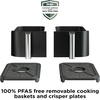 image:imageNinja DZ401 Foodi 10 Quart 6in1 DualZone XL 2Basket Air Fryer with 2 Independent Frying Baskets Match Cook amp Smart Finish to Roast Broil Dehydrate for Quick Easy FamilySized Meals Grey  Air fry roast broil bake reheat dehydrate 2 independent 5 Qt baskets Match Cook IQ Boost10QT  DualZone Black