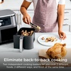 image:imageNinja DZ401 Foodi 10 Quart 6in1 DualZone XL 2Basket Air Fryer with 2 Independent Frying Baskets Match Cook amp Smart Finish to Roast Broil Dehydrate for Quick Easy FamilySized Meals Grey  Air fry roast broil bake reheat dehydrate 2 independent 5 Qt baskets Match Cook IQ Boost10QT  DualZone Grey