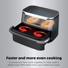 image:imageNinja DZ401 Foodi 10 Quart 6in1 DualZone XL 2Basket Air Fryer with 2 Independent Frying Baskets Match Cook amp Smart Finish to Roast Broil Dehydrate for Quick Easy FamilySized Meals Grey  Air fry roast broil bake reheat dehydrate 2 independent 5 Qt baskets Match Cook IQ Boost7QT  MegaZone