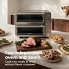 image:imageNinja Double Oven Pro Smart XL 12in1 Silver DCT821  QuartzHeat top oven DualZone Smart Finish Fits 45 lb chicken amp 6 lbs wings Air fryPrestige Silver