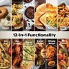 image:imageNinja Double Oven Pro Smart XL 12in1 Silver DCT821  QuartzHeat top oven DualZone Smart Finish Fits 45 lb chicken amp 6 lbs wings Air fryPrestige Silver