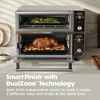 image:imageNinja Double Oven Pro Smart XL 12in1 Silver DCT821  QuartzHeat top oven DualZone Smart Finish Fits 45 lb chicken amp 6 lbs wings Air frySilverBlack