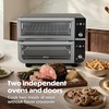 image:imageNinja Double Oven Pro Smart XL 12in1 Silver DCT821  QuartzHeat top oven DualZone Smart Finish Fits 45 lb chicken amp 6 lbs wings Air frySilverBlack