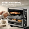 image:imageNinja Double Oven Pro Smart XL 12in1 Silver DCT821  QuartzHeat top oven DualZone Smart Finish Fits 45 lb chicken amp 6 lbs wings Air frySilverBlack