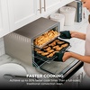 image:imageNinja Double Oven Pro Smart XL 12in1 Silver DCT821  QuartzHeat top oven DualZone Smart Finish Fits 45 lb chicken amp 6 lbs wings Air frySilverPiano Black