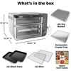 image:imageNinja Double Oven Pro Smart XL 12in1 Thermometer Silver DCT871  Pro Cook thermometer QuartzHeat top oven DualZone Smart Finish Air fry bake broil12in1 w Flexdoor