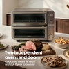 image:imageNinja Double Oven Pro Smart XL 12in1 Thermometer Silver DCT871  Pro Cook thermometer QuartzHeat top oven DualZone Smart Finish Air fry bake broilDouble Oven with Thermometer