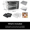 image:imageNinja Double Stack XL Countertop Oven 12in1 Stainless Steel DCT601  DualZone Smart Finish FlavorSeal Fits 45 lb chicken amp 6 lbs wings Air fry bake broil12in1 XL w Flexdoor