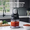image:imageNinja Express Chop Manual Food Processor 16oz Bowl Gray NJ100GR  Onetouch pulse chops grinds amp purees garlic herbs nuts amp more 3cup capacity stainless blades dishwasher safe
