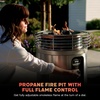 image:imageNinja Fireside360 Fire Pit amp Heater 80000 BTU 3 Modes Push Start Gray  Ninja Fireside360 offers flame heat or both with up to 80000 BTUs hasslefree dial control and smokeless designStainless Steel