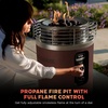 image:imageNinja Fireside360 Fire Pit amp Heater 80000 BTU 3 Modes Push Start Gray  Ninja Fireside360 offers flame heat or both with up to 80000 BTUs hasslefree dial control and smokeless designBrown