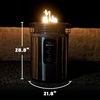 image:imageNinja Fireside360 Fire Pit amp Heater 80000 BTU 3 Modes Push Start Gray  Ninja Fireside360 offers flame heat or both with up to 80000 BTUs hasslefree dial control and smokeless designStainless Steel