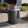 image:imageNinja Fireside360 Fire Pit amp Heater 80000 BTU 3 Modes Push Start Gray  Ninja Fireside360 offers flame heat or both with up to 80000 BTUs hasslefree dial control and smokeless designCharcoal