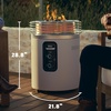 image:imageNinja Fireside360 Fire Pit amp Heater 80000 BTU 3 Modes Push Start Gray  Ninja Fireside360 offers flame heat or both with up to 80000 BTUs hasslefree dial control and smokeless designStone