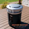 image:imageNinja Fireside360 Fire Pit amp Heater 80000 BTU 3 Modes Push Start Gray  Ninja Fireside360 offers flame heat or both with up to 80000 BTUs hasslefree dial control and smokeless designBlack