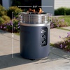 image:imageNinja Fireside360 Fire Pit amp Heater 80000 BTU 3 Modes Push Start Gray  Ninja Fireside360 offers flame heat or both with up to 80000 BTUs hasslefree dial control and smokeless designCyberspace