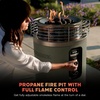 image:imageNinja Fireside360 Fire Pit amp Heater 80000 BTU 3 Modes Push Start Gray  Ninja Fireside360 offers flame heat or both with up to 80000 BTUs hasslefree dial control and smokeless designMoss