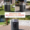 image:imageNinja Fireside360 Fire Pit amp Heater 80000 BTU 3 Modes Push Start Gray  Ninja Fireside360 offers flame heat or both with up to 80000 BTUs hasslefree dial control and smokeless designCharcoal