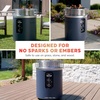 image:imageNinja Fireside360 Fire Pit amp Heater 80000 BTU 3 Modes Push Start Gray  Ninja Fireside360 offers flame heat or both with up to 80000 BTUs hasslefree dial control and smokeless designBrown