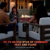 image:imageNinja Fireside360 Fire Pit amp Heater 80000 BTU 3 Modes Push Start Gray  Ninja Fireside360 offers flame heat or both with up to 80000 BTUs hasslefree dial control and smokeless designStone