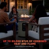 image:imageNinja Fireside360 Fire Pit amp Heater 80000 BTU 3 Modes Push Start Gray  Ninja Fireside360 offers flame heat or both with up to 80000 BTUs hasslefree dial control and smokeless designMoss