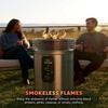 image:imageNinja Fireside360 Fire Pit amp Heater 80000 BTU 3 Modes Push Start Gray  Ninja Fireside360 offers flame heat or both with up to 80000 BTUs hasslefree dial control and smokeless designStainless Steel
