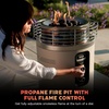 image:imageNinja Fireside360 Fire Pit amp Heater 80000 BTU 3 Modes Push Start Gray  Ninja Fireside360 offers flame heat or both with up to 80000 BTUs hasslefree dial control and smokeless designStone