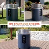 image:imageNinja Fireside360 Fire Pit amp Heater 80000 BTU 3 Modes Push Start Gray  Ninja Fireside360 offers flame heat or both with up to 80000 BTUs hasslefree dial control and smokeless designCyberspace