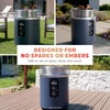 image:imageNinja Fireside360 Fire Pit amp Heater 80000 BTU 3 Modes Push Start Gray  Ninja Fireside360 offers flame heat or both with up to 80000 BTUs hasslefree dial control and smokeless designBlack