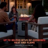 image:imageNinja Fireside360 Fire Pit amp Heater 80000 BTU 3 Modes Push Start Gray  Ninja Fireside360 offers flame heat or both with up to 80000 BTUs hasslefree dial control and smokeless designStainless Steel