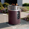 image:imageNinja Fireside360 Fire Pit amp Heater 80000 BTU 3 Modes Push Start Gray  Ninja Fireside360 offers flame heat or both with up to 80000 BTUs hasslefree dial control and smokeless designMaroon
