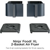 image:imageNinja Foodi Air Fryer 10 Qt DualZone Smart XL 6in1 Grey DZ550GY  Air fry roast broil bake reheat dehydrate Smart Cook thermometer Stainless steel10QT wThermometer GREY
