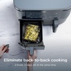 image:imageNinja Foodi Air Fryer 10 Qt DualZone Smart XL 6in1 Grey DZ550GY  Air fry roast broil bake reheat dehydrate Smart Cook thermometer Stainless steel10QT wThermometer GREY