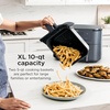 image:imageNinja Foodi Air Fryer 10 Qt DualZone Smart XL 6in1 Grey DZ550GY  Air fry roast broil bake reheat dehydrate Smart Cook thermometer Stainless steel10QT wThermometer GREY