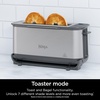 image:imageNinja Foodi Flip Toaster 2in1 2Slice Stainless Steel ST101  Toast bagel defrost bake broil reheat 1500W 7 shade settings Dishwashersafe crumb tray4 Functions