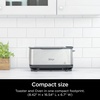 image:imageNinja Foodi Flip Toaster 2in1 2Slice Stainless Steel ST101  Toast bagel defrost bake broil reheat 1500W 7 shade settings Dishwashersafe crumb tray4 Functions