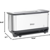 image:imageNinja Foodi Flip Toaster 2in1 2Slice Stainless Steel ST101  Toast bagel defrost bake broil reheat 1500W 7 shade settings Dishwashersafe crumb tray4 Functions