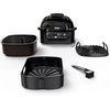 image:imageNinja Foodi Pro 5in1 Indoor Integrated Smart Probe 4Quart Air Fryer Roast Bake Dehydrate an Cyclonic Grilling Technology with 4 Steaks Capacity in a Stainless Finish  Integrated Smart Probe Roast Bake Dehydrate Cyclonic Grilling Technology 4 Steaks CapacityStainless