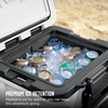 image:imageNinja FrostVault 30qt Cooler with Wheels Dry Storage Lakeshore Blue  Ninja FrostVaults 30qt capacity holds 48 cans keeps food cool amp dry and rolls easily on allterrain wheelsMourning Dove