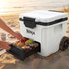 image:imageNinja FrostVault 30qt Cooler with Wheels Dry Storage Lakeshore Blue  Ninja FrostVaults 30qt capacity holds 48 cans keeps food cool amp dry and rolls easily on allterrain wheelsLuminous Blue