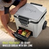 image:imageNinja FrostVault 30qt Cooler with Wheels Dry Storage Lakeshore Blue  Ninja FrostVaults 30qt capacity holds 48 cans keeps food cool amp dry and rolls easily on allterrain wheelsMourning Dove