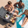 image:imageNinja FrostVault 30qt Cooler with Wheels Dry Storage Lakeshore Blue  Ninja FrostVaults 30qt capacity holds 48 cans keeps food cool amp dry and rolls easily on allterrain wheelsTrue Red