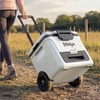 image:imageNinja FrostVault 30qt Cooler with Wheels Dry Storage Lakeshore Blue  Ninja FrostVaults 30qt capacity holds 48 cans keeps food cool amp dry and rolls easily on allterrain wheelsCloud White