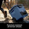 image:imageNinja FrostVault 30qt Cooler with Wheels Dry Storage Lakeshore Blue  Ninja FrostVaults 30qt capacity holds 48 cans keeps food cool amp dry and rolls easily on allterrain wheelsLakeshore Blue