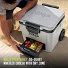 image:imageNinja FrostVault 30qt Cooler with Wheels Dry Storage Lakeshore Blue  Ninja FrostVaults 30qt capacity holds 48 cans keeps food cool amp dry and rolls easily on allterrain wheelsDaffodil Daze