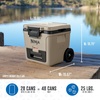 image:imageNinja FrostVault 30qt Cooler with Wheels Dry Storage Lakeshore Blue  Ninja FrostVaults 30qt capacity holds 48 cans keeps food cool amp dry and rolls easily on allterrain wheelsBirch Beige