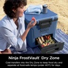image:imageNinja FrostVault 30qt Cooler with Wheels Dry Storage Lakeshore Blue  Ninja FrostVaults 30qt capacity holds 48 cans keeps food cool amp dry and rolls easily on allterrain wheelsLakeshore Blue
